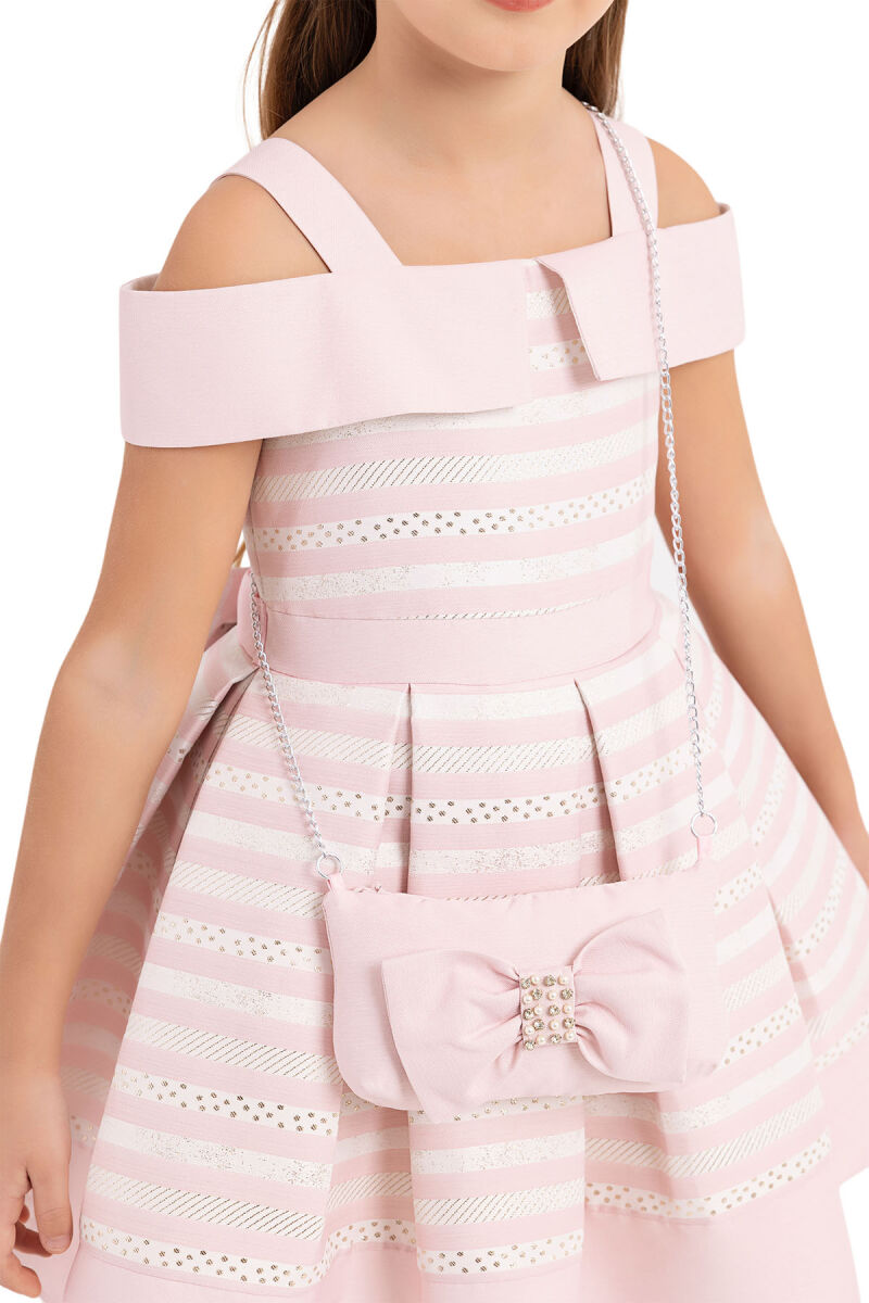 Pink Princess Collar Dress for Girls 4-8 AGE 33255PR - 8
