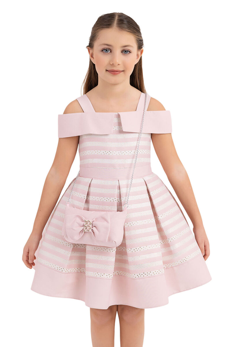 Pink Princess Collar Dress for Girls 4-8 AGE 33255PR - 9