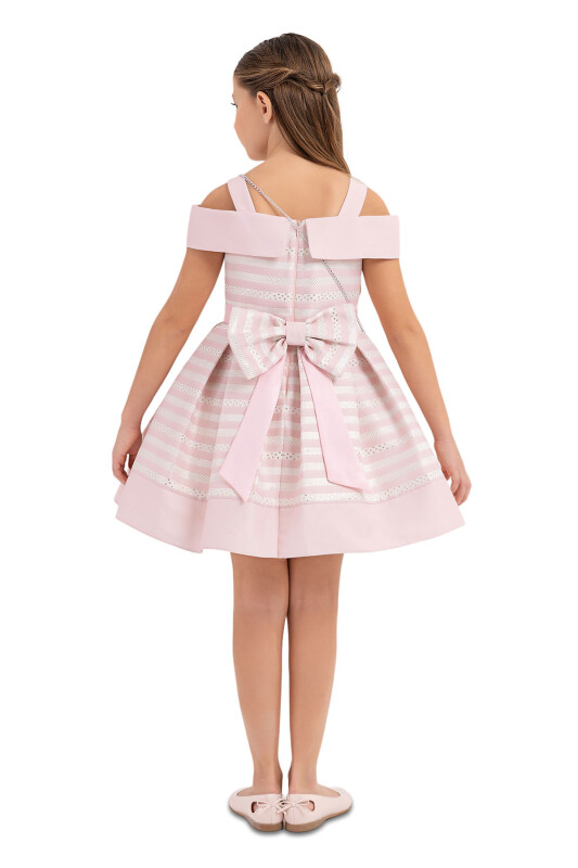 Pink Princess Collar Dress for Girls 4-8 AGE 33255PR - 11