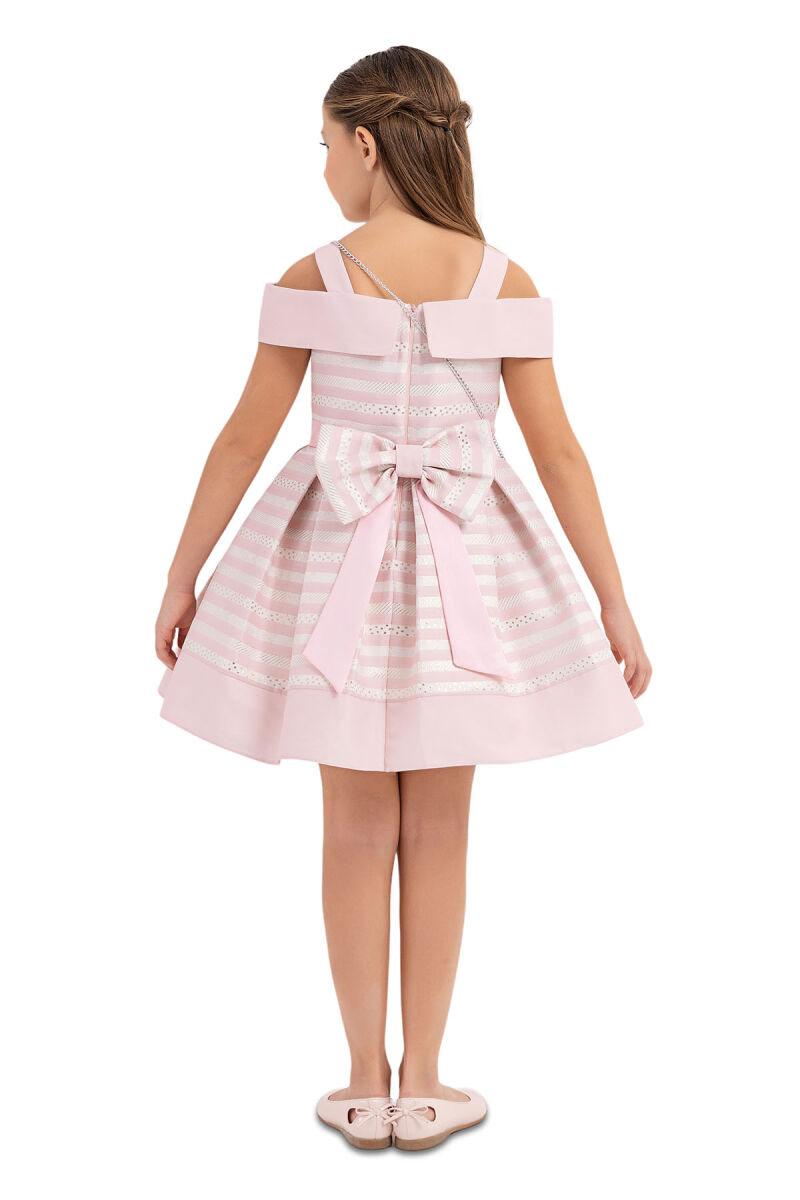 Pink Princess Collar Dress for Girls 4-8 AGE 33255PR - 11