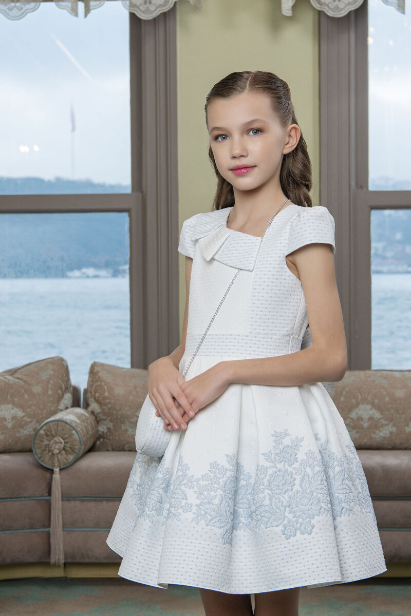 Blue Moon-Sleeved Dress for Girls 8-12 AGE 33264PR - 1
