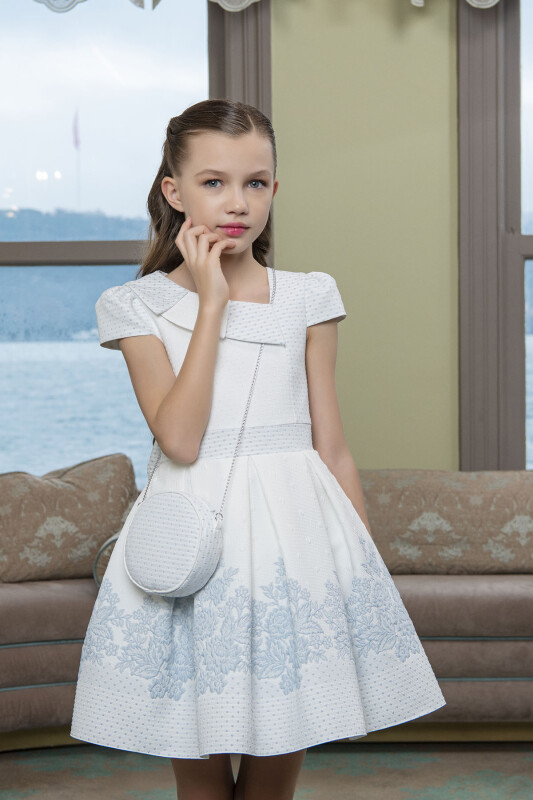 Blue Moon-Sleeved Dress for Girls 8-12 AGE 33264PR - 3