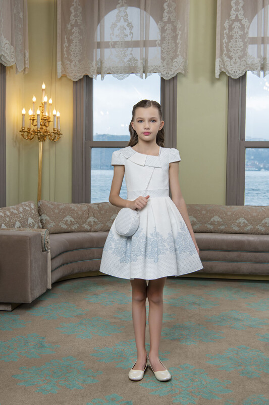 Blue Moon-Sleeved Dress for Girls 8-12 AGE 33264PR - 4