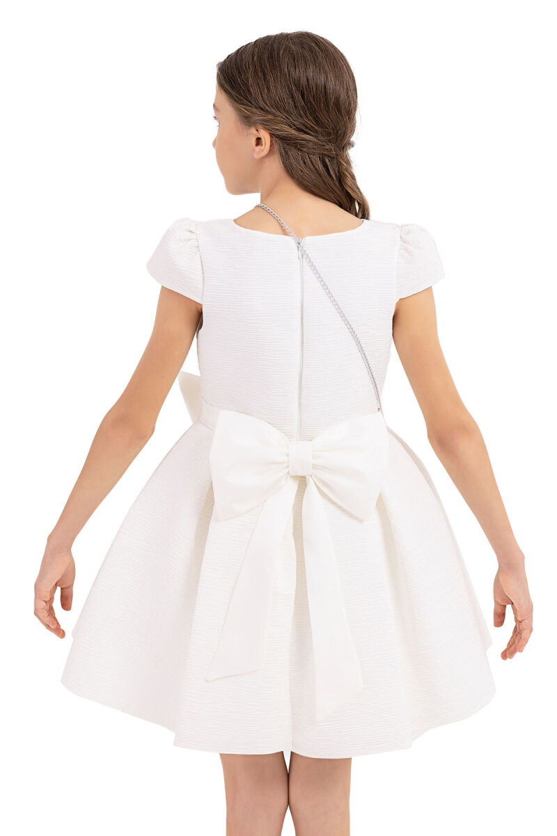 Ecru Scallop collar dress for girls 8-12 AGE 33275PR - 6