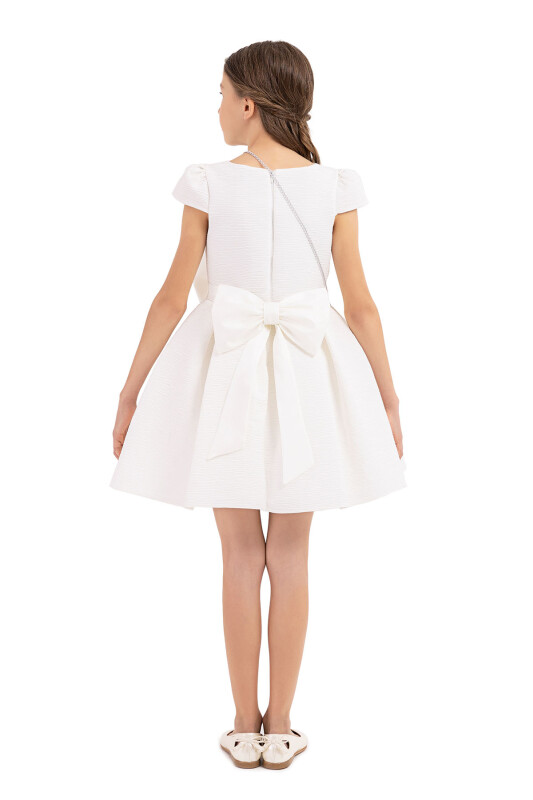 Ecru Scallop collar dress for girls 8-12 AGE 33275PR - 7