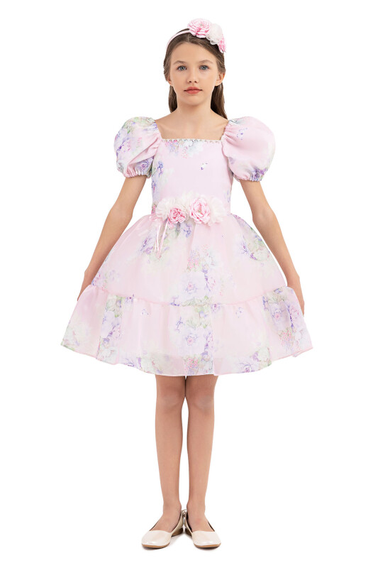 Powder Balloon-sleeved dress for girls 8-12 AGE 33292PR - 1