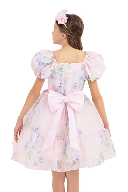 Powder Balloon-sleeved dress for girls 8-12 AGE 33292PR - 6