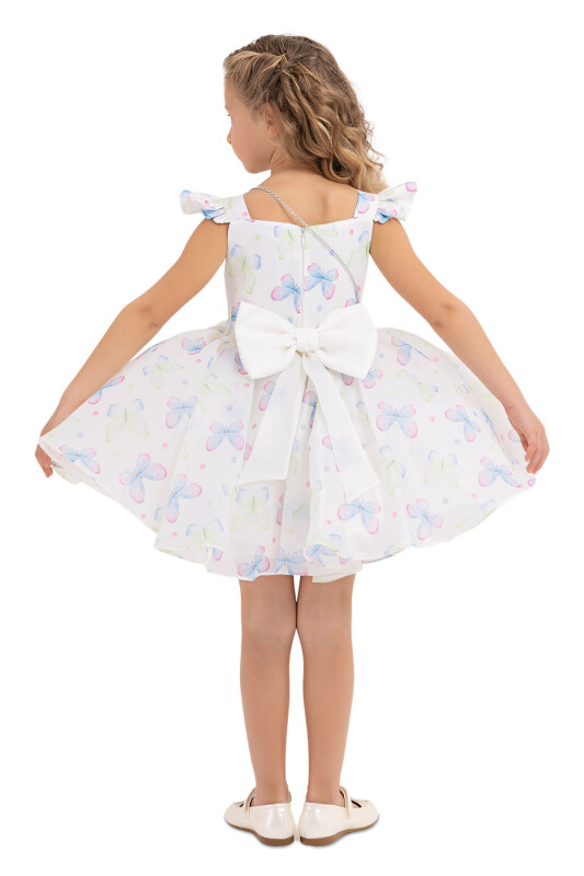 Blue Patterned dress for girls 2-6 AGE 33291PR - 11