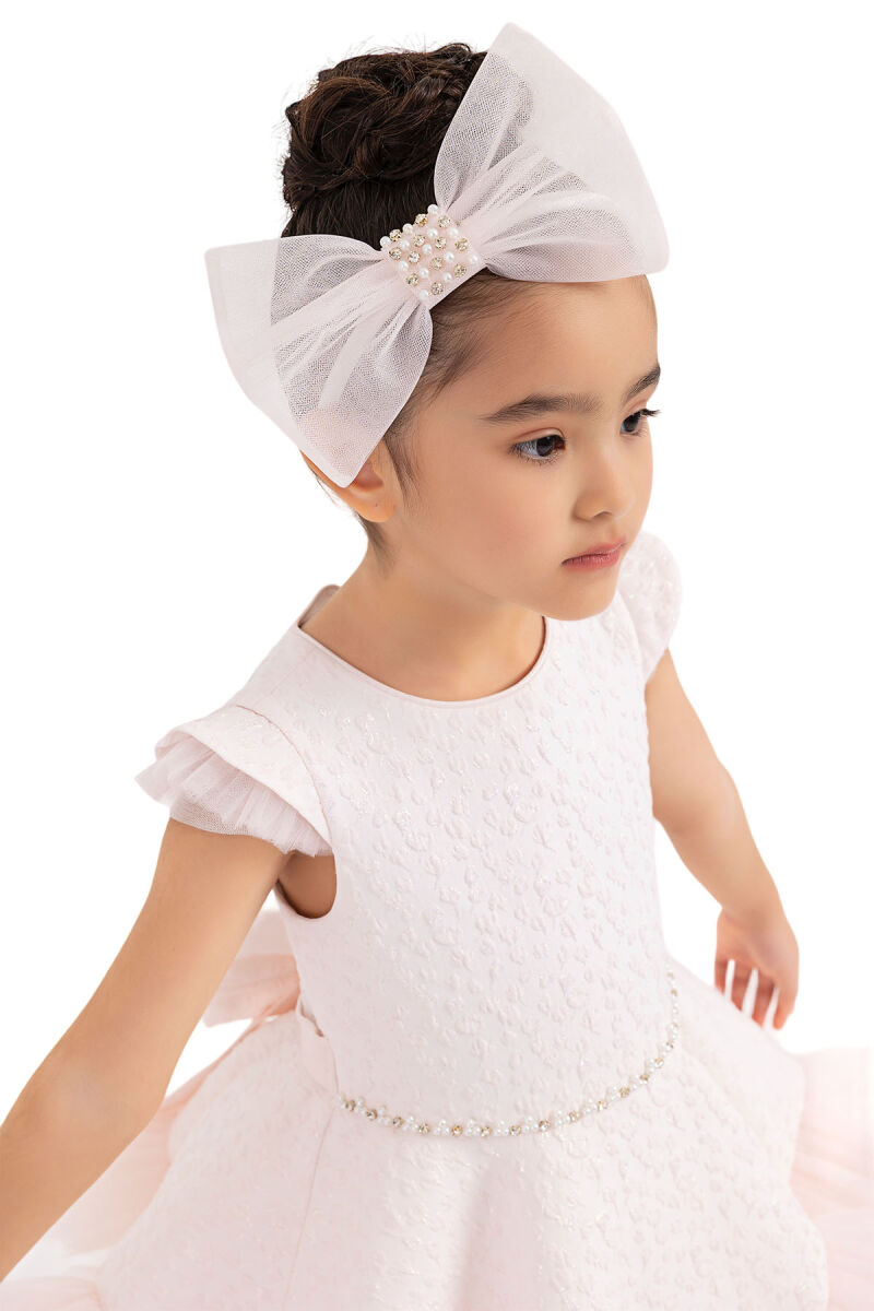 Powder Ruffled Dress for Girls 4-8 AGE 33343PR - 4