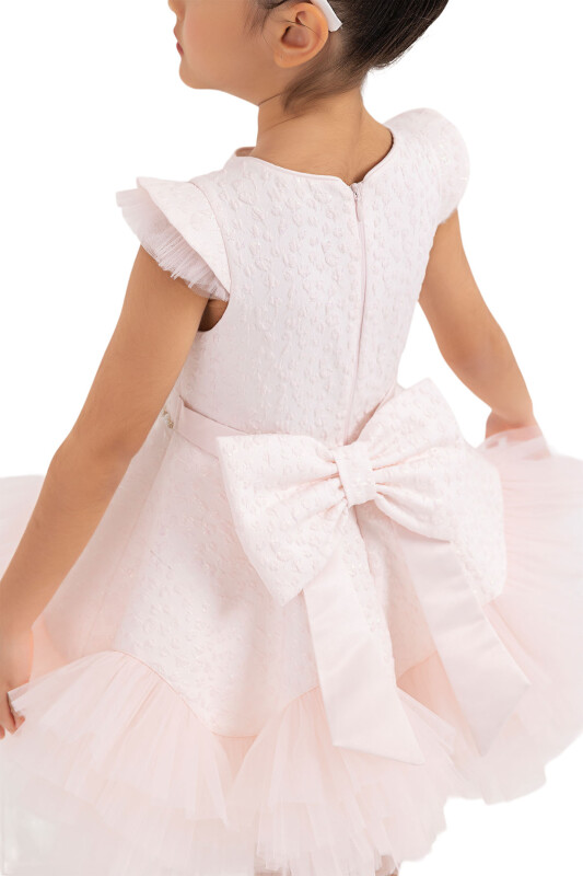 Powder Ruffled Dress for Girls 4-8 AGE 33343PR - 7