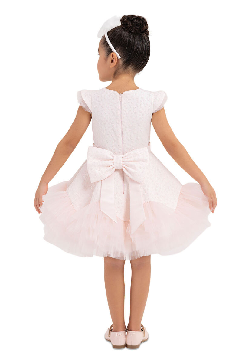 Powder Ruffled Dress for Girls 4-8 AGE 33343PR - 8