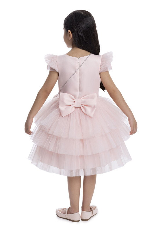 Powder Layered Skirted Girl's Dress 3-7 AGE 34022PR - 7