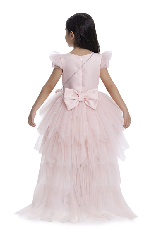 Powder Layered Skirted Girl's Dress 3-7 AGE 34022PR - 8