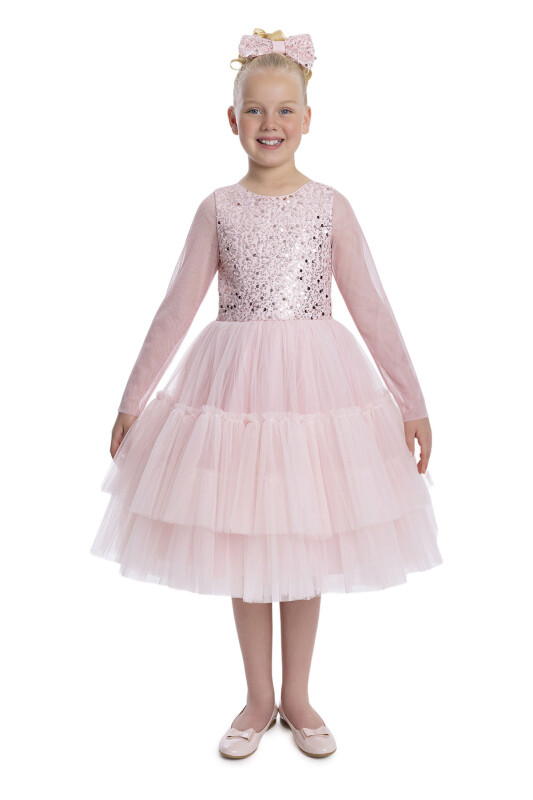 Powder Knee-Length Girl's Dress 8-12 AGE 34040PR 