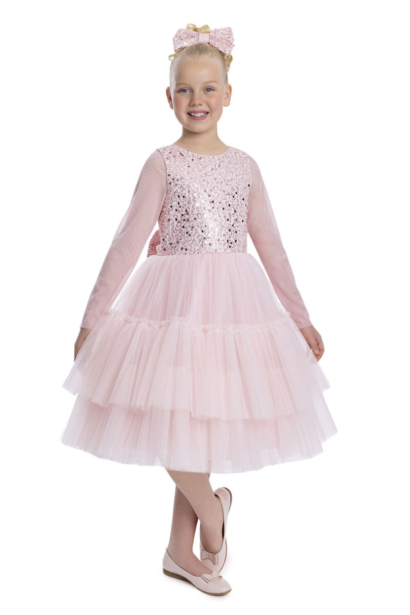 Powder Knee-Length Girl's Dress 8-12 AGE 34040PR - 2