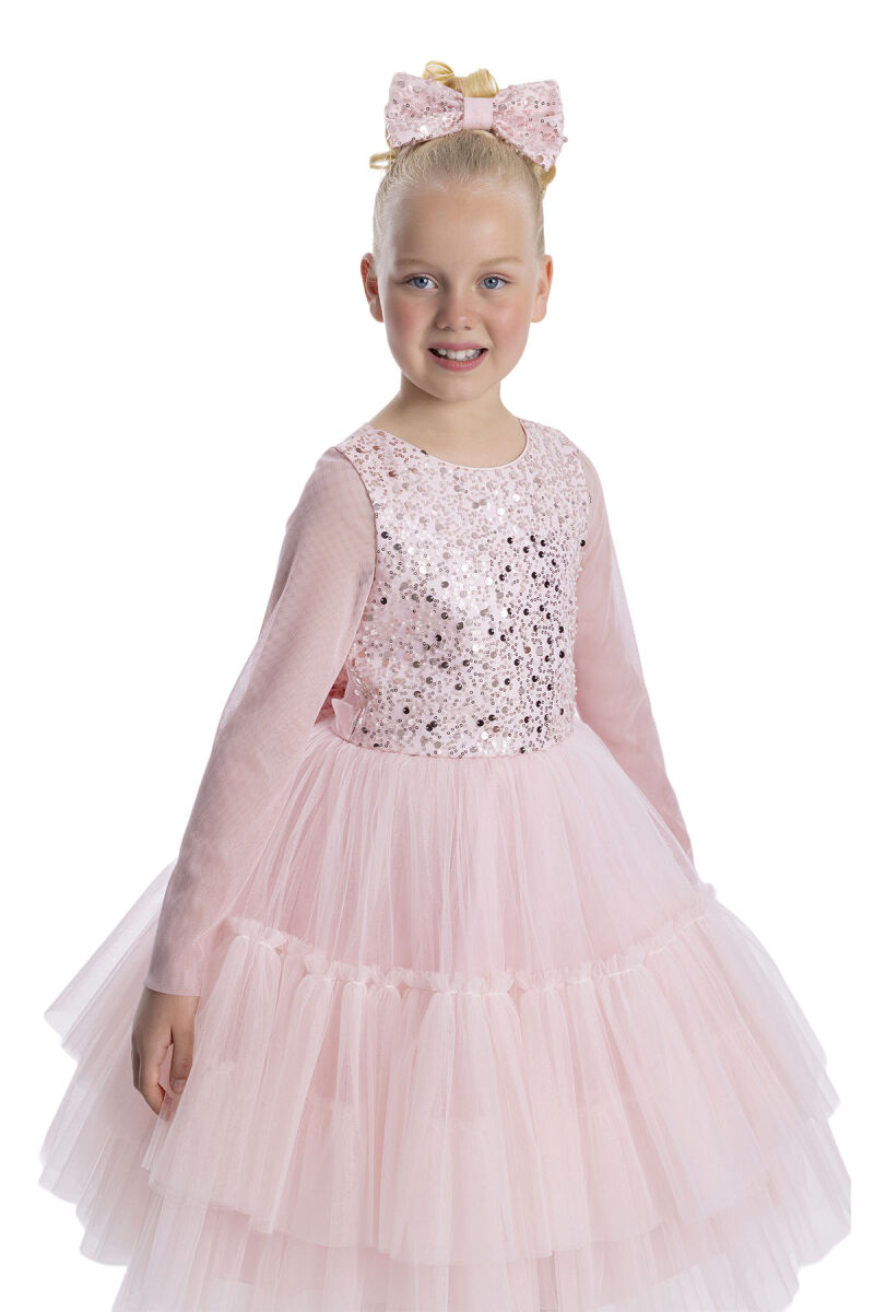 Powder Knee-Length Girl's Dress 8-12 AGE 34040PR - 3