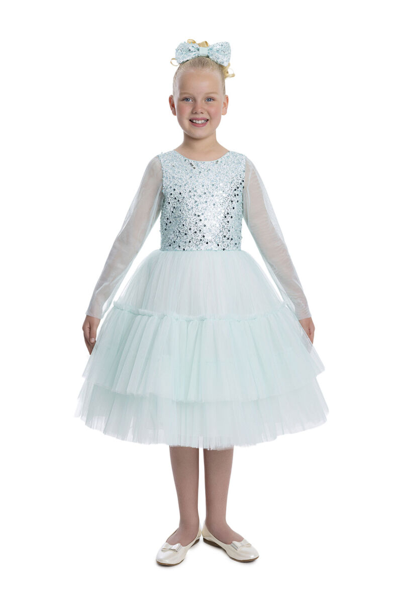 Mint Knee-Length Girl's Dress 8-12 AGE 34040PR - 1