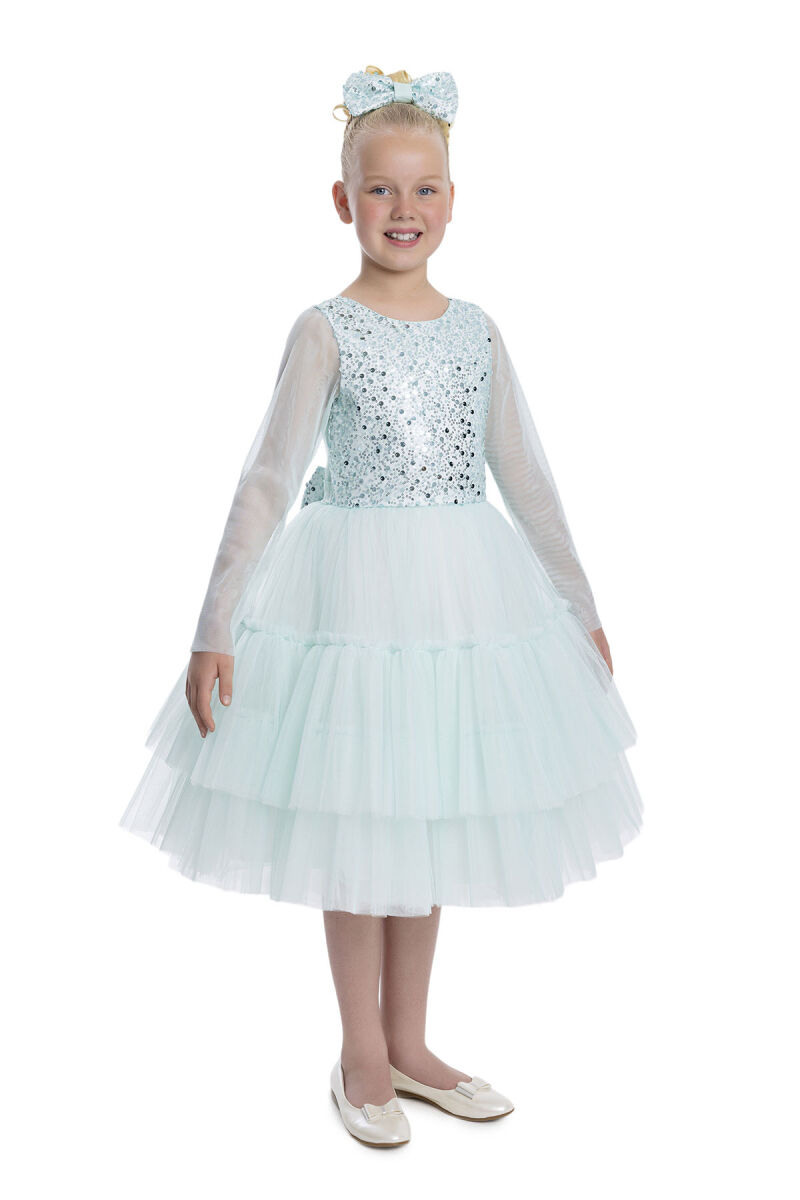 Mint Knee-Length Girl's Dress 8-12 AGE 34040PR - 2