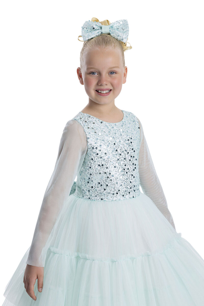 Mint Knee-Length Girl's Dress 8-12 AGE 34040PR - 3