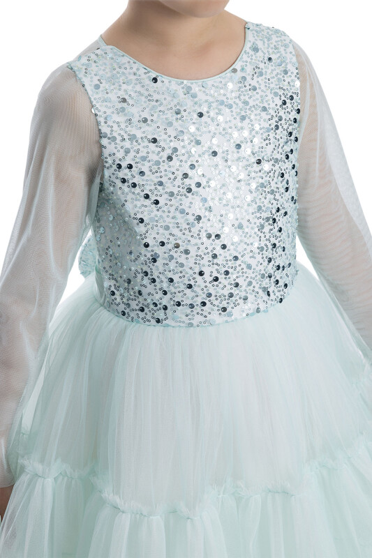 Mint Knee-Length Girl's Dress 8-12 AGE 34040PR - 5