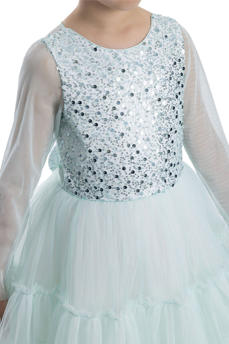 Mint Knee-Length Girl's Dress 8-12 AGE 34040PR - 5