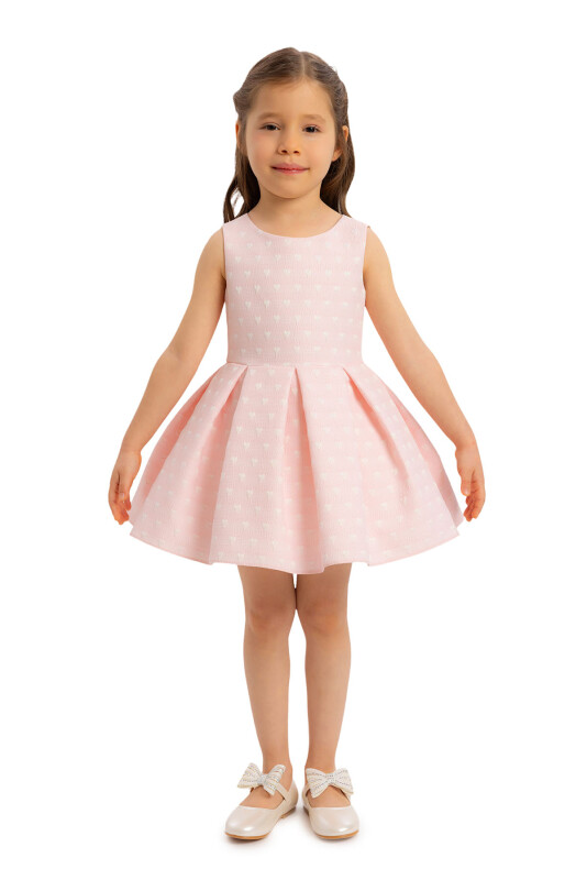 Powder Heart Jacquard Girl Child Bolero Dress 6-24 MONTH 34180PR - 6