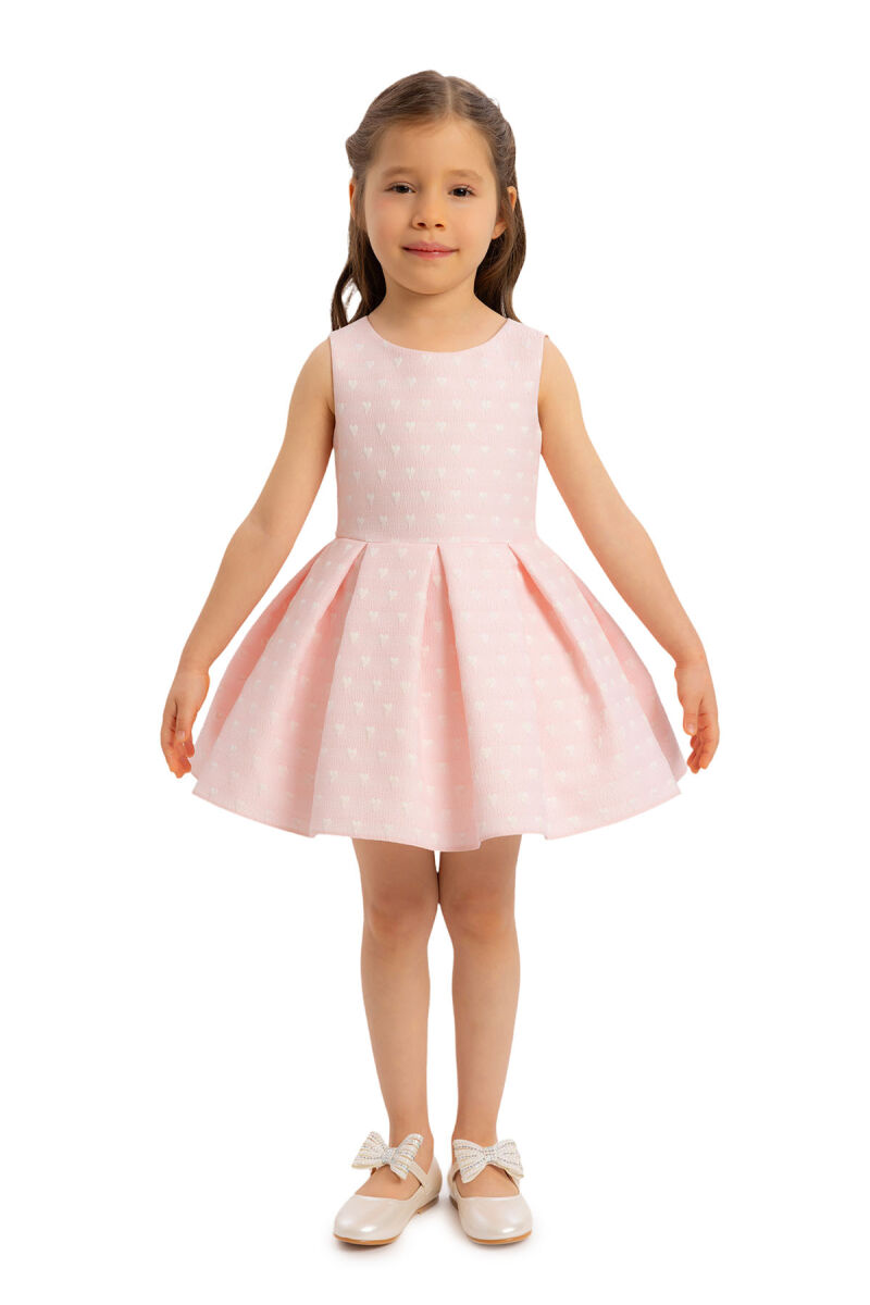Powder Heart Jacquard Girl Child Bolero Dress 6-24 MONTH 34180PR - 6