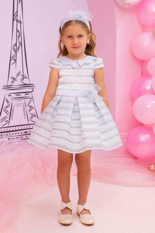 Blue Girls Striped Dress 6-24 MONTH 34289PR 