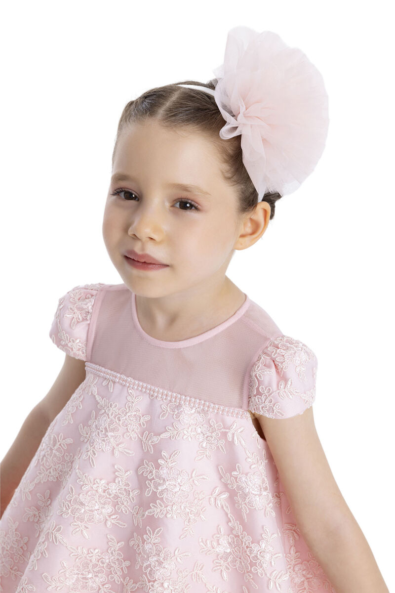 Powder A-line Lace Girls Dress 6-24 MONTH 34110PR - 3