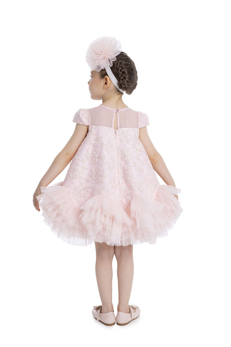 Powder A-line Lace Girls Dress 6-24 MONTH 34110PR - 4