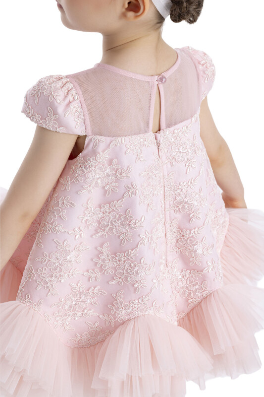 Powder A-line Lace Girls Dress 6-24 MONTH 34110PR - 5