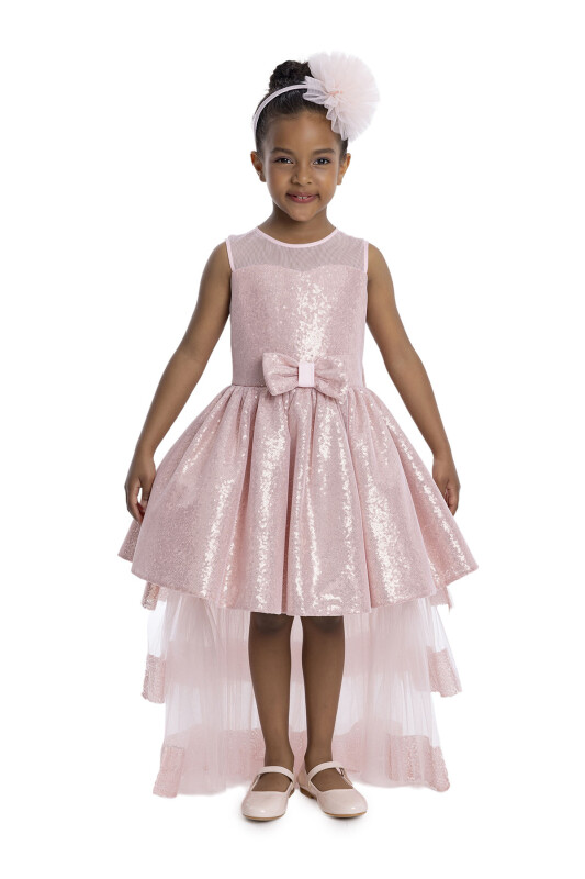 Powder Heart Neckline Girl Child Dress 3-7 AGE 34147PR 
