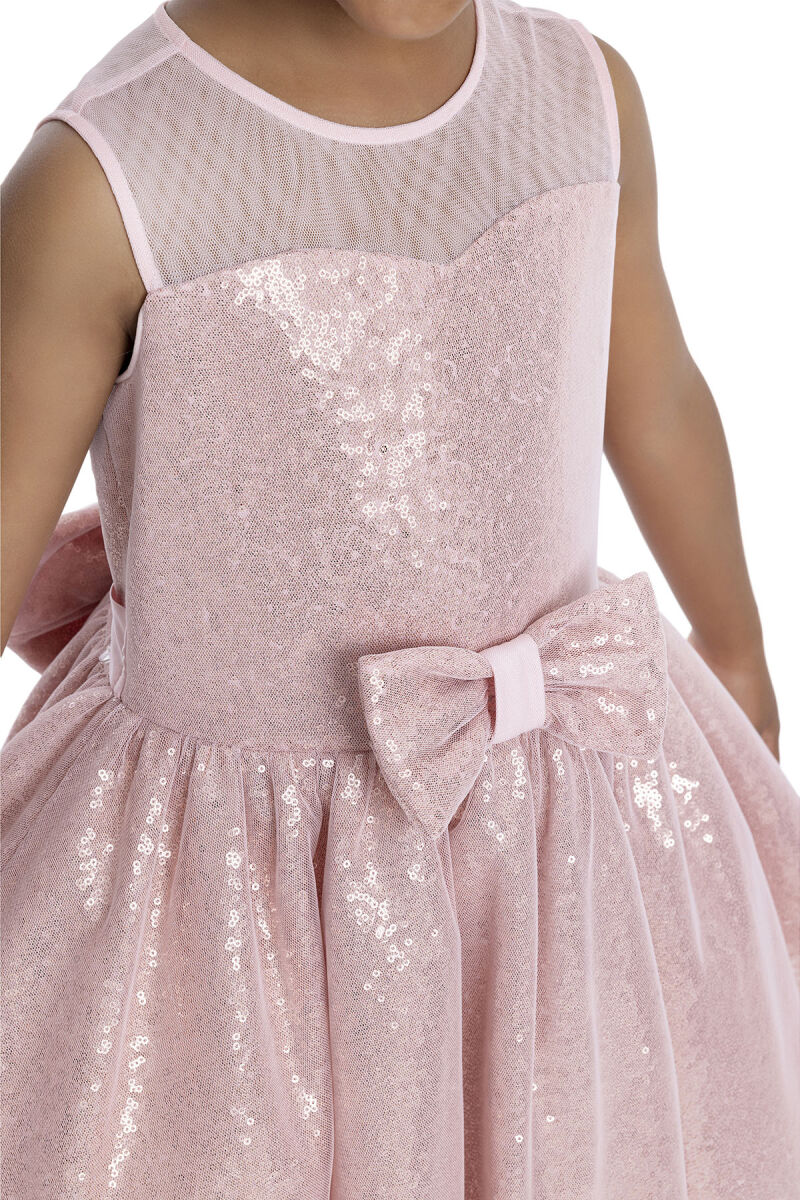 Powder Heart Neckline Girl Child Dress 3-7 AGE 34147PR - 6