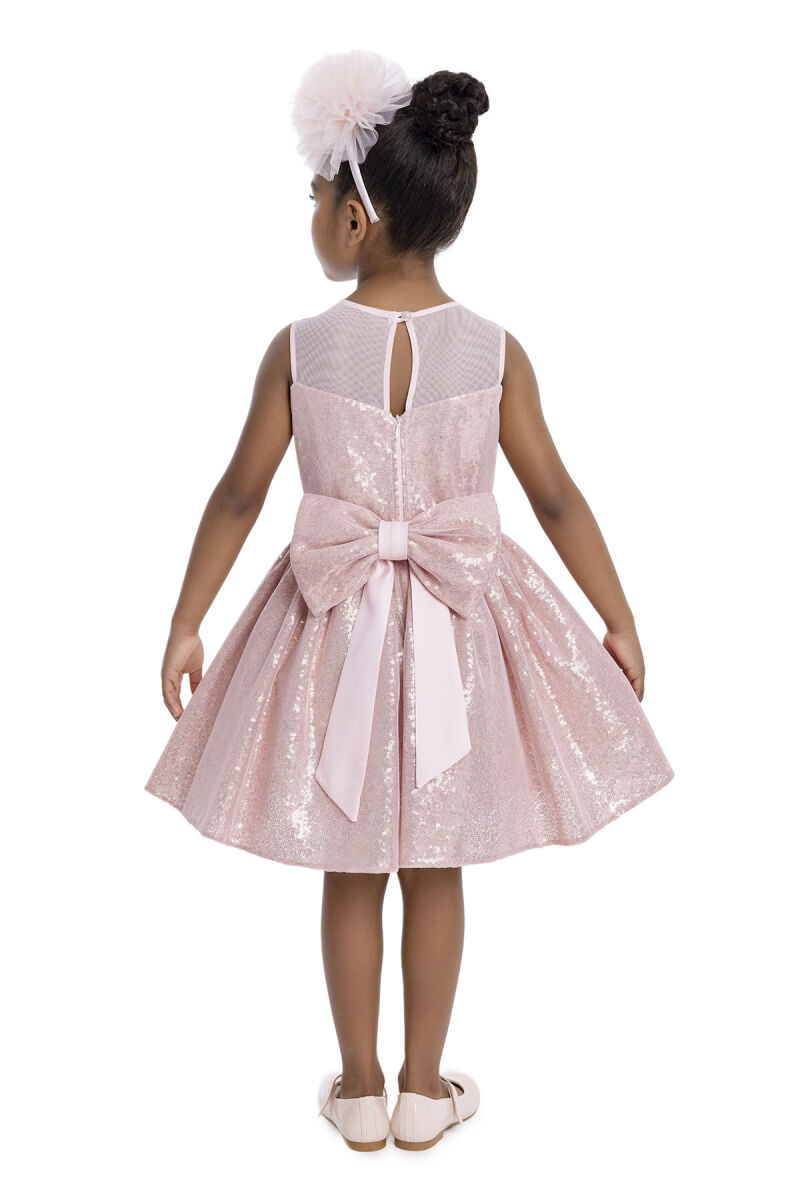 Powder Heart Neckline Girl Child Dress 3-7 AGE 34147PR - 7