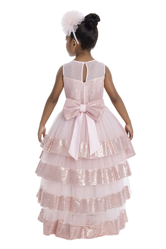 Powder Heart Neckline Girl Child Dress 3-7 AGE 34147PR - 8