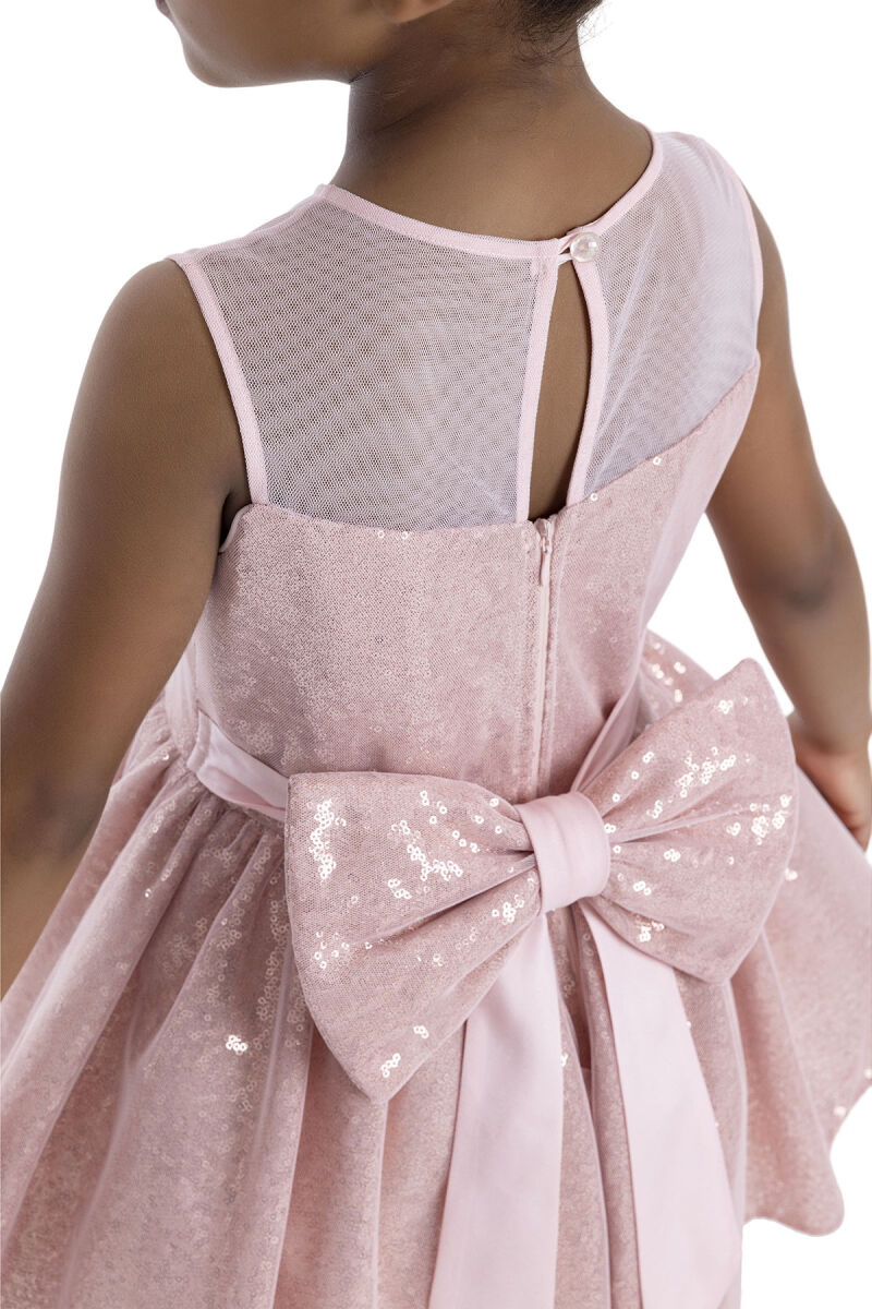 Powder Heart Neckline Girl Child Dress 3-7 AGE 34147PR - 10