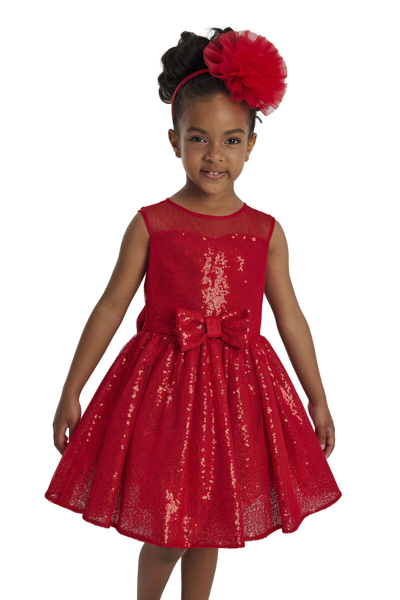 Red Heart Neckline Girl Child Dress 3-7 AGE 34147PR - 8