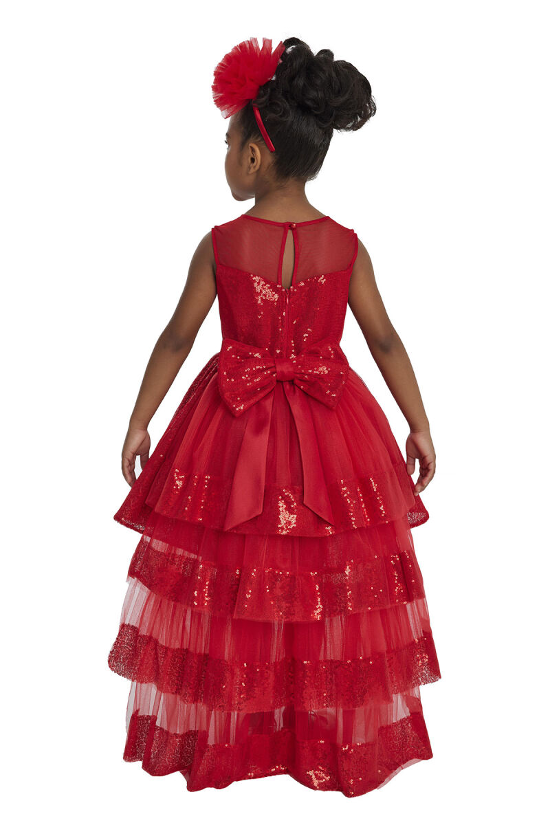 Red Heart Neckline Girl Child Dress 3-7 AGE 34147PR - 12
