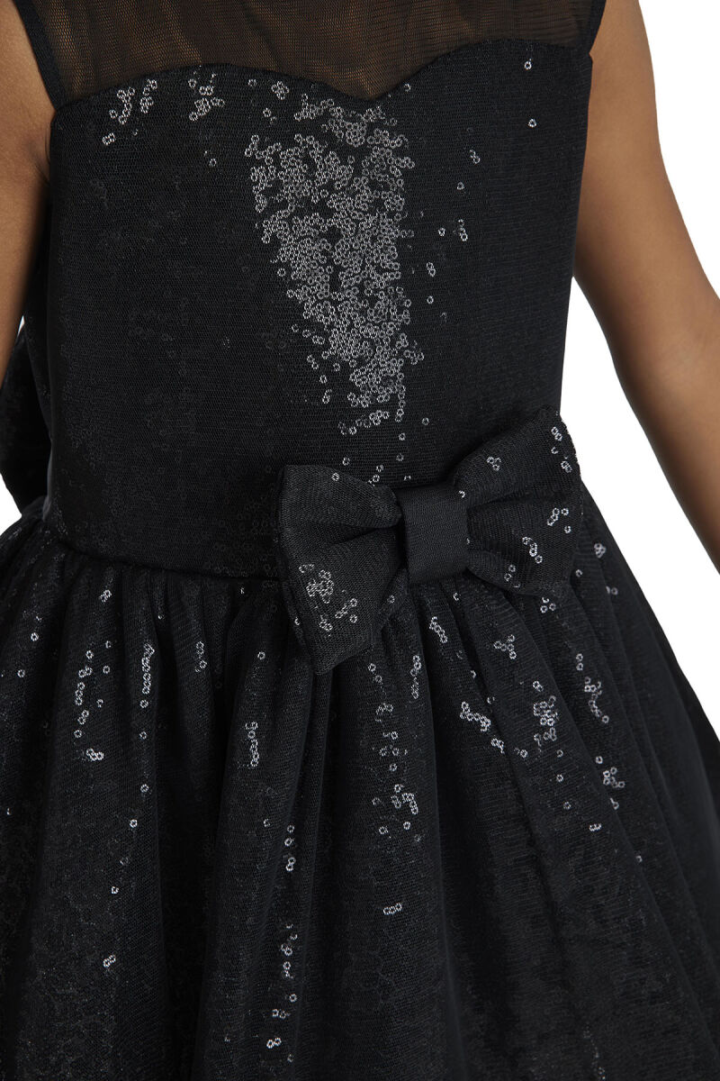 Black Heart Neckline Girl Child Dress 3-7 AGE 34147PR - 8