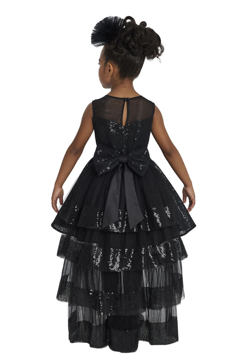 Black Heart Neckline Girl Child Dress 3-7 AGE 34147PR - 9