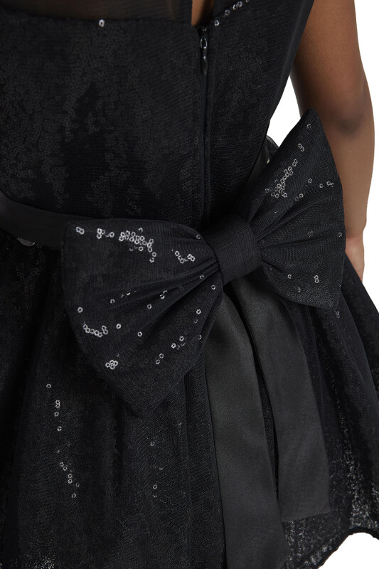 Black Heart Neckline Girl Child Dress 3-7 AGE 34147PR - 12