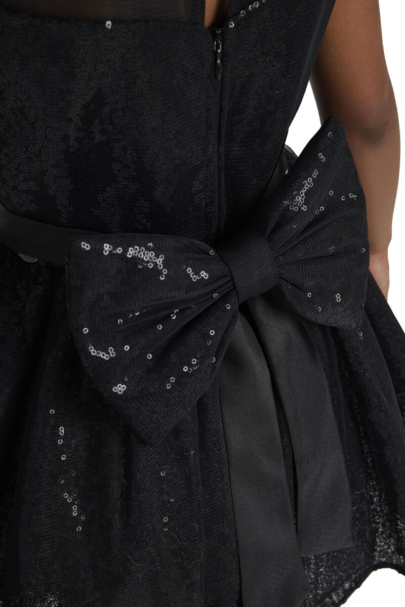 Black Heart Neckline Girl Child Dress 3-7 AGE 34147PR - 12