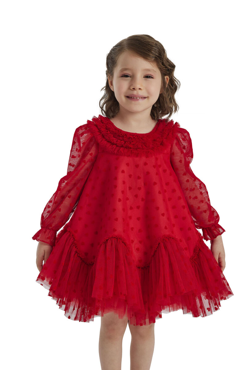 Red Ruffled Girls Dress 6-24 MONTH 34162PR - 6