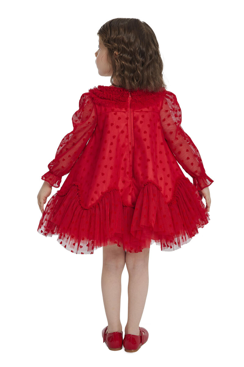 Red Ruffled Girls Dress 6-24 MONTH 34162PR - 8