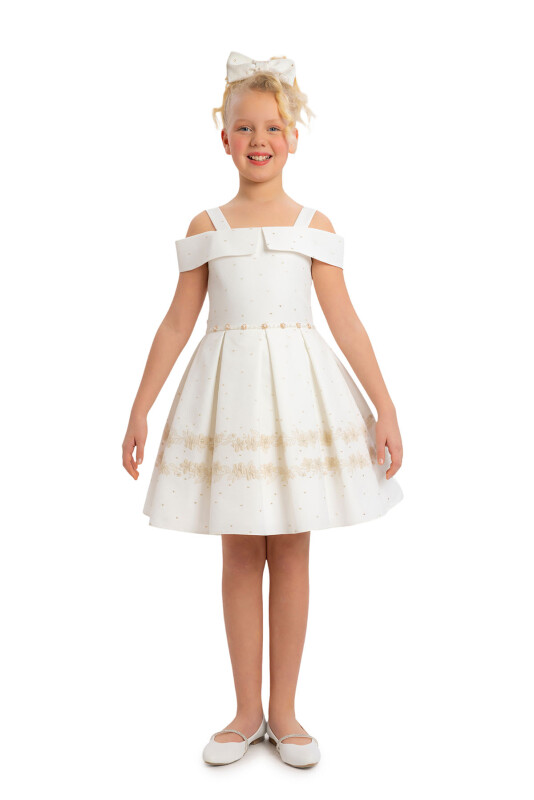 Beige Girls Princess Collar Set 8-12 AGE 34203PR - 2