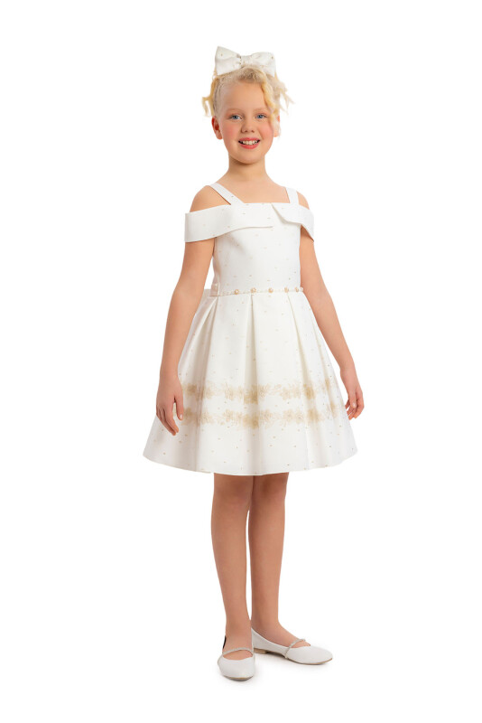 Beige Girls Princess Collar Set 8-12 AGE 34203PR - 3
