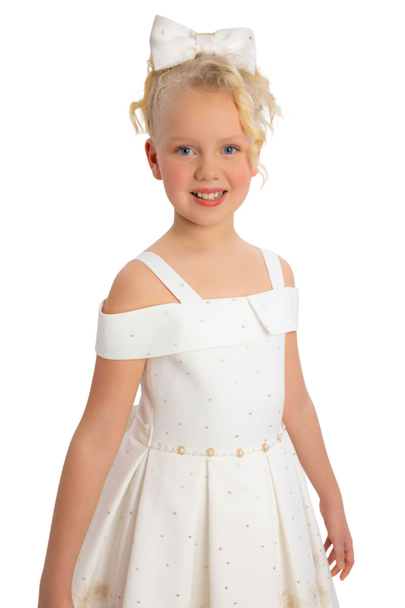 Beige Girls Princess Collar Set 8-12 AGE 34203PR - 5