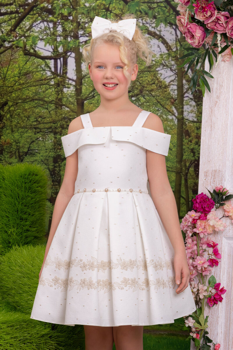 Beige Girls Princess Collar Set 8-12 AGE 34203PR - 8