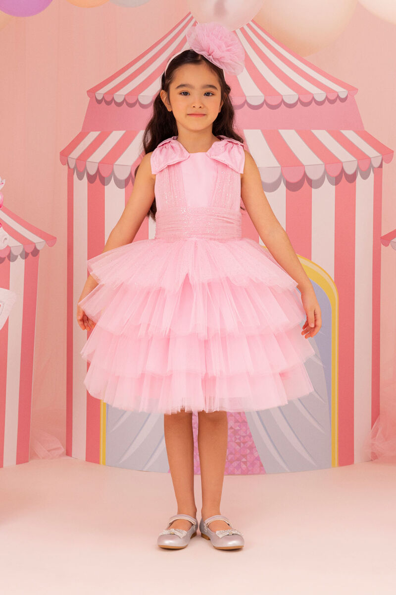 Powder Girls Layered Tulle Dress 3-7 AGE 34352PR - 1