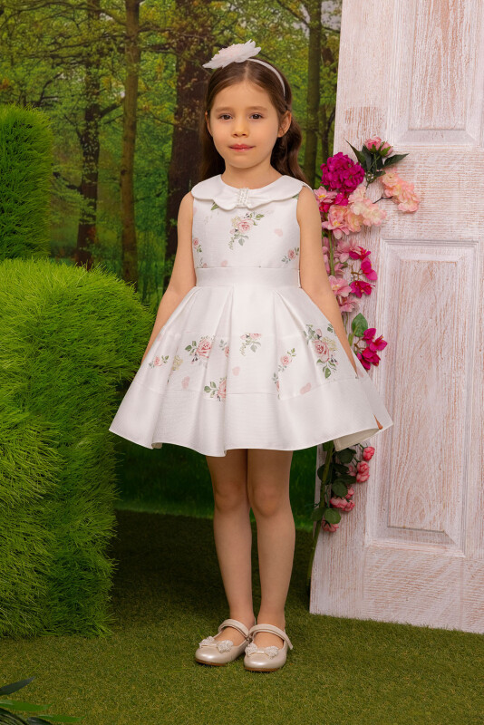 Powder Dress with Floral Jacquard for Girls 6-24 MONTH 34238PR 